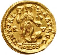 Honorius. Gold Solidus (4.44 g), AD 393-423 - 2