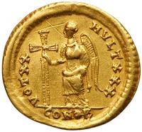 Honorius. Gold Solidus (4.42 g), AD 393-423 - 2