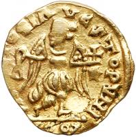 <B>Merovingians.</B> Pseudo-imperial issue. Gold Tremissis (1.27 g), ca. 500-575 - 2