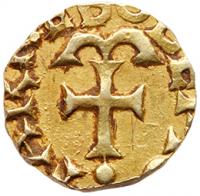 Merovingians, Paris. Gold Tremissis (1.23 g), ca. 600-750 Choice VF - 2