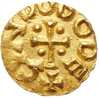 Merovingians, Trizay-sur-le-Lay. Gold Tremissis (1.19 g), ca. 600-750 EF - 2