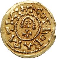 Visigoths. Chindasvinth. Gold Tremissis (1.58 g), Sole reign, 642-649 EF - 2