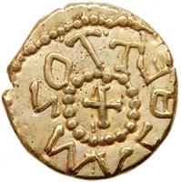 WITHDRAWN - Early Anglo-Saxon Period, ca. 620-655. Gold Thrymsa - 2