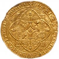 Edward the Black Prince (1362-72), Gold Noble Guyennois Ã  lâE or Pavillon d'Or, second issue (c.1363-4) - 2