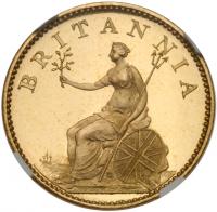 George III (1760-1820), Gilt Copper Proof Farthing, 1806 - 2