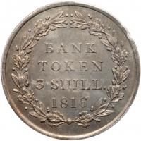 George III (1760-1820), Silver Bank Token of Three Shillings, 1816 - 2