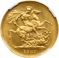 Victoria (1837-1901),Â Gold Two Pounds, 1887 - 2