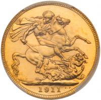 George V (1910-36),Â Gold Proof Sovereign, 1911 - 2