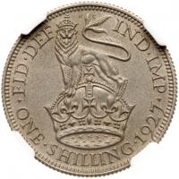 George V (1910-36), 0.500 Silver Matte Proof Shilling, 1927 - 2