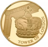 Elizabeth II (1952 -), Gold proof Crown of Five Pounds, 2019 - 2