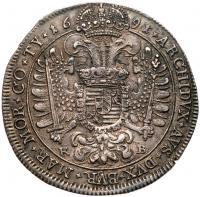 Leopold I (1657-1705). Silver Taler, 1691-KB - 2