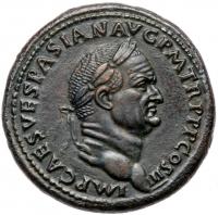 WITHDRAWN - Vespasian. AE Sestertius (24.12 g), AD 69-79 Superb EF