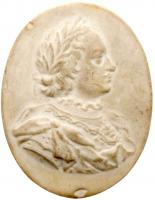 Medallion. White Porcelain. Oval. 18th Century.