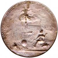 Reverse ClichÃ©. Silver. 50 mm. 10.54 gm. On the Death of Peter I, 1725. - 2