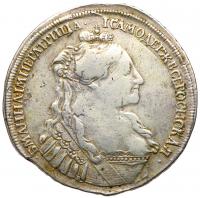 Rouble 1734. Letter B on sleeve straps. Engraved by Vasiliev.