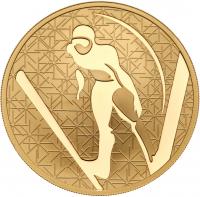 200 Roubles 2009. GOLD, .999. 31.1 gm. Ski Jumping. - 2