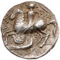 East Celts. Imitations of coins of Patraos. Silver Tetradrachm (10.96 g), ca. 2nd Century BC - 2