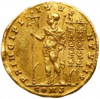 Constantine II. Gold Solidus (3.80 g), as Caesar, AD 317-337 - 2