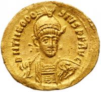 Theodosius II. Gold Solidus (4.45 g), AD 402-450