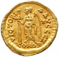 Basiliscus. Gold Solidus (4.49 g), AD 475-476 - 2