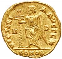 Julius Nepos. Gold Solidus (4.38 g), first reign, AD 474-475 - 2