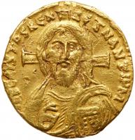 Justinian II. Gold Solidus (4.41 g), first reign, 685-695