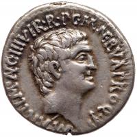 Mark Antony & Lucius Antony. Silver Denarius (3.93 g), 41 BC