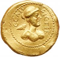 Julius Caesar. Gold Aureus (7.93 g), 46-45 BC