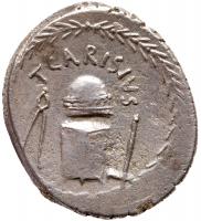 T. Carisius. Silver Denarius (3.89 g), 46 BC - 2