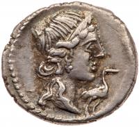 Q. Caecilius Metellus Pius. Silver Denarius (3.52 g), 81 BC