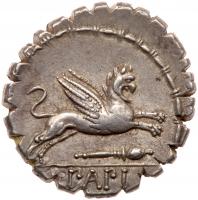 L. Papius. Silver Denarius (4.21 g), 79 BC - 2