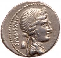 Cn. Egnatius Maxsumus. Silver Denarius (3.85 g), 76 BC