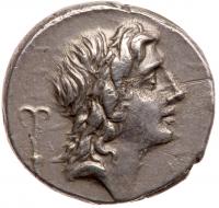 M. Plaetorius M.f. Cestianus. Silver Denarius (3.78 g), 57 BC