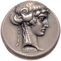 L. Torquatus. Silver Denarius (3.89 g), 58 BC