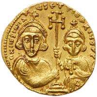 Justinian II. Gold Solidus (4.46 g), second reign, 705-711 - 2