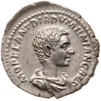 Diadumenian. Silver Denarius (3.45 g), as Caesar, AD 217-218