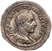 Gordian I Africanus. Silver Denarius (2.91 g), AD 238