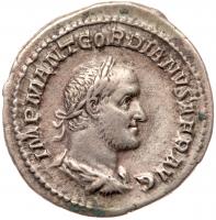 Gordian II Africanus. Silver Denarius (3.23 g), AD 238