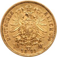 German States: Prussia. 10 Mark, 1873-A About VF - 2