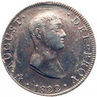 Mexico. 8 Reales, 1822-Mo JM VF