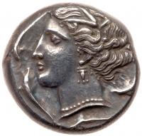 Sicily, Entella. Punic issue. Silver Tetradrachm (16.89 g), ca. 320/15-300 BC VF