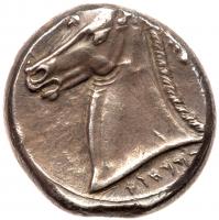 Sicily, Entella. Punic issue. Silver Tetradrachm (16.89 g), ca. 320/15-300 BC VF - 2