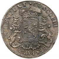 Netherlands: Gelderland. Ducaton (Silver Rider), 1734 PCGS About Unc - 2