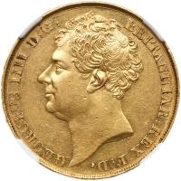 Great Britain. Two Pounds, 1823 NGC AU55