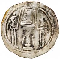 Shahpur III. Silver Drachm (4.06g), AH 383-388 About VF - 2