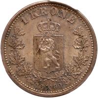 Norway. Krone, 1890 PCGS MS63 - 2