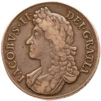 Great Britain. Crown, 1688 Fine to VF