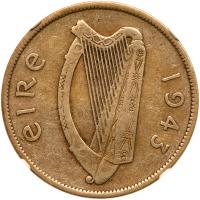 Ireland. Â½ crown, 1943 NGC VF20