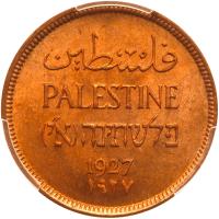 Palestine. 1 Mil, 1927 PCGS MS66 RD