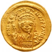 Justin II. Gold Solidus (4.46 g), 565-578 Mint State